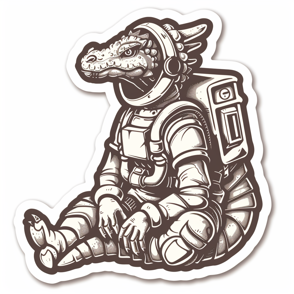 Dragon astronaut majestic Expressive surreal Vinyl Decal Sticker for Car, Laptop, Tumbler and more # F019014