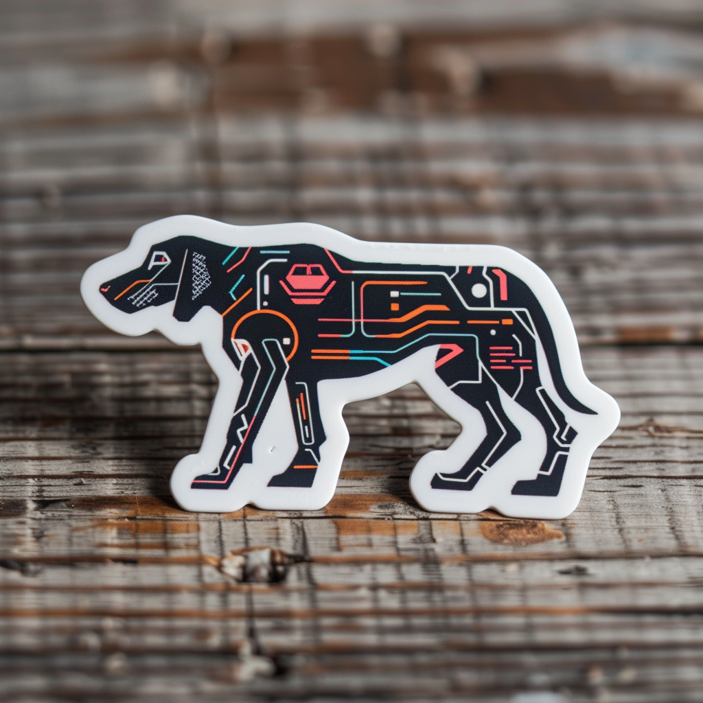 Great Dane Dog cyber punk majestic Expressive surreal Vinyl Decal Sticker for Car, Laptop, Tumbler and more # F017895