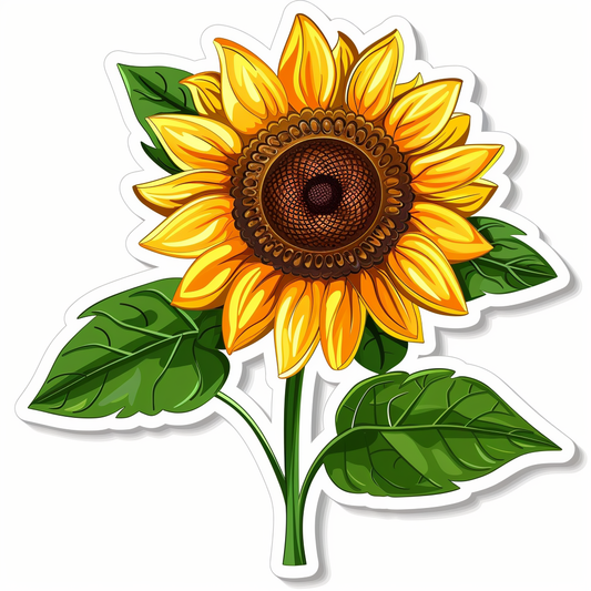 Sunflower flower majestic Expressive surreal Vinyl Decal Sticker for Car, Laptop, Tumbler and more # F022942