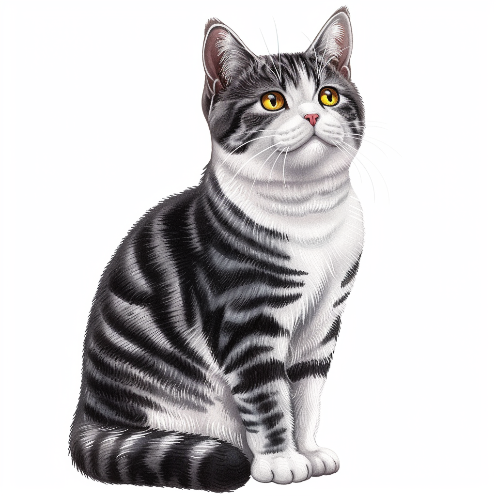 American Shorthair Cat majestic Expressive surreal Vinyl Decal Sticker for Car, Laptop, Tumbler and more # F018581