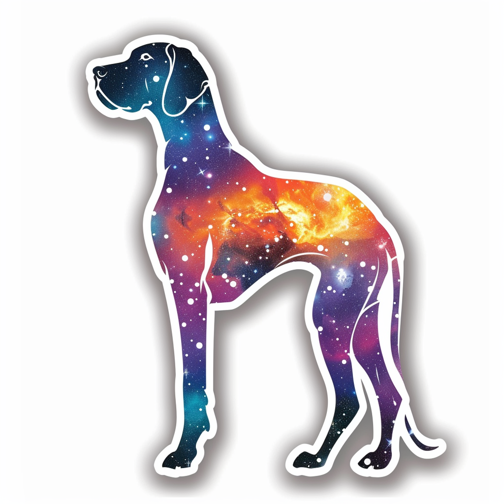 Great Dane Dog Expressive surreal Vinyl Decal Sticker for Car, Laptop, Tumbler and more # F022786