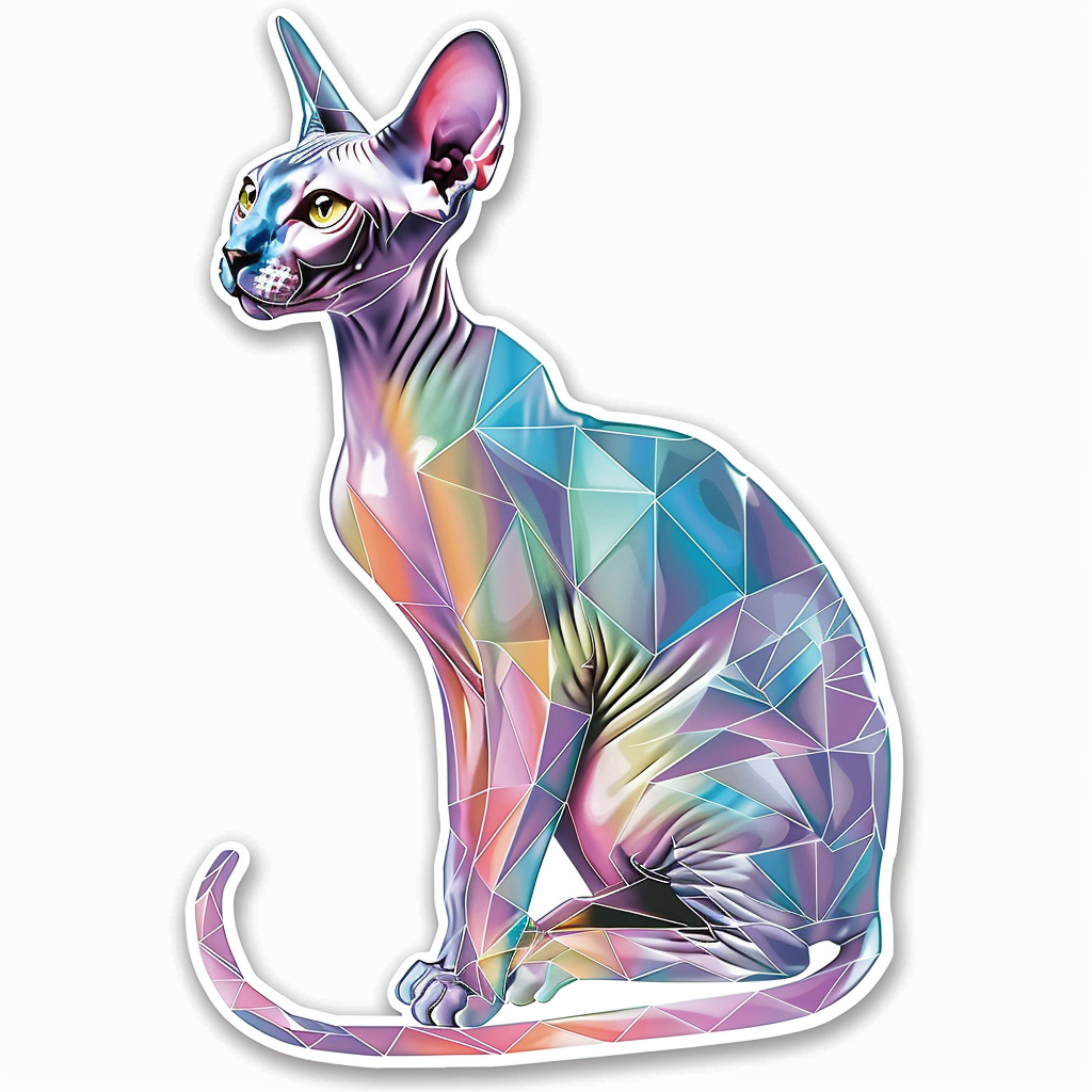 Sphynx Cat Vinyl Decal Sticker for Car, Laptop, Tumbler and more # F09983