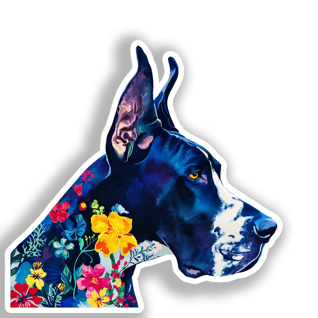 Great Dane Dog Vinyl Decal Sticker for Car, Laptop, Tumbler and more # A019556-4" x 4"