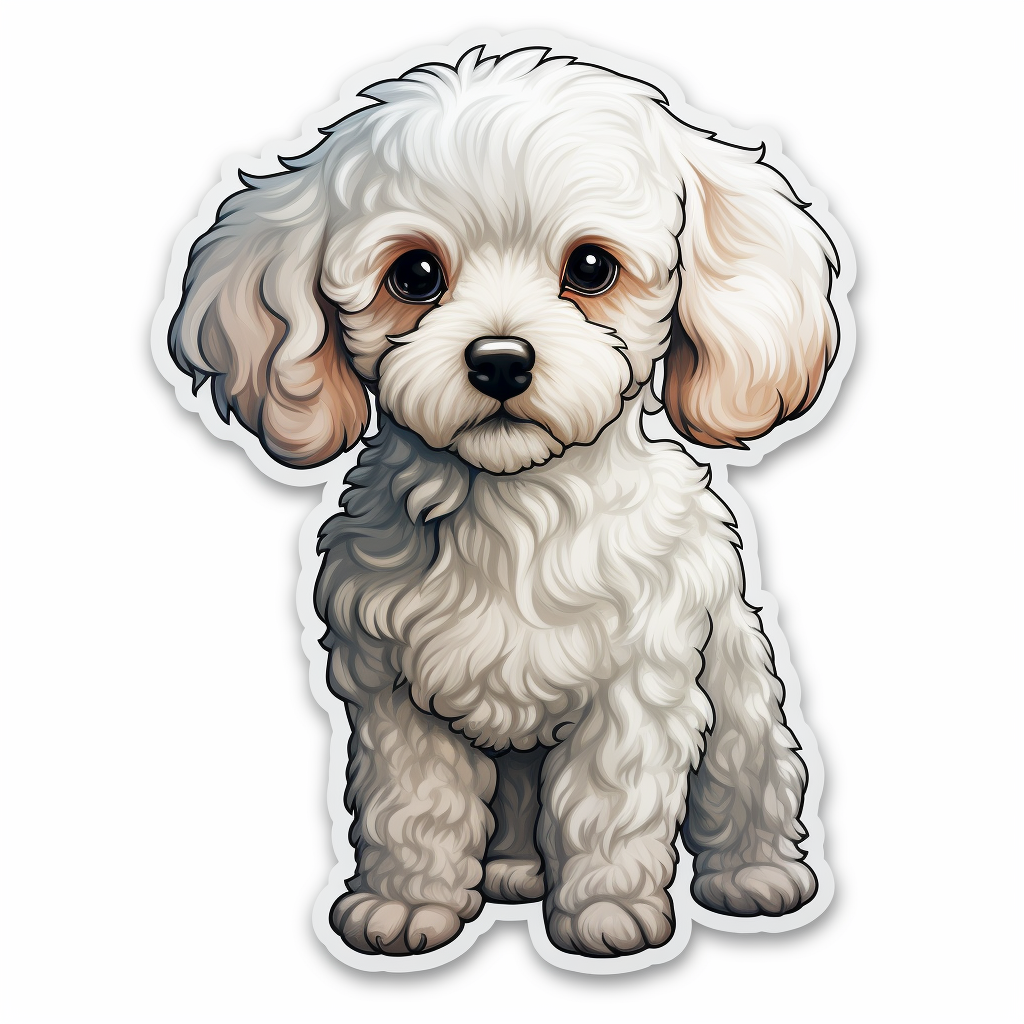 Poodle dog art deco Vinyl Decal Sticker for Car, Laptop, Tumbler and more # F012235