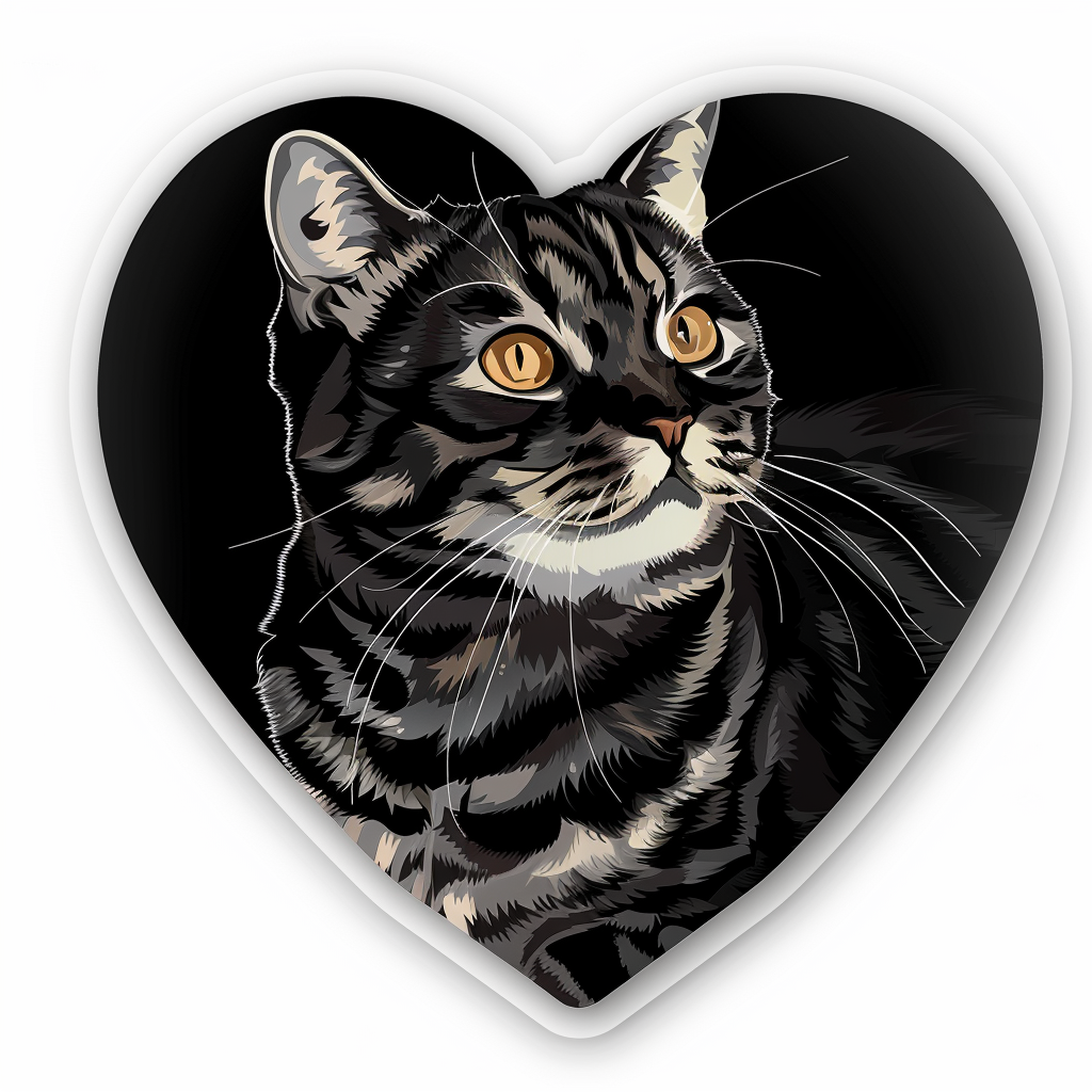 American Shorthair Cat majestic Expressive surreal Vinyl Decal Sticker for Car, Laptop, Tumbler and more # F018840