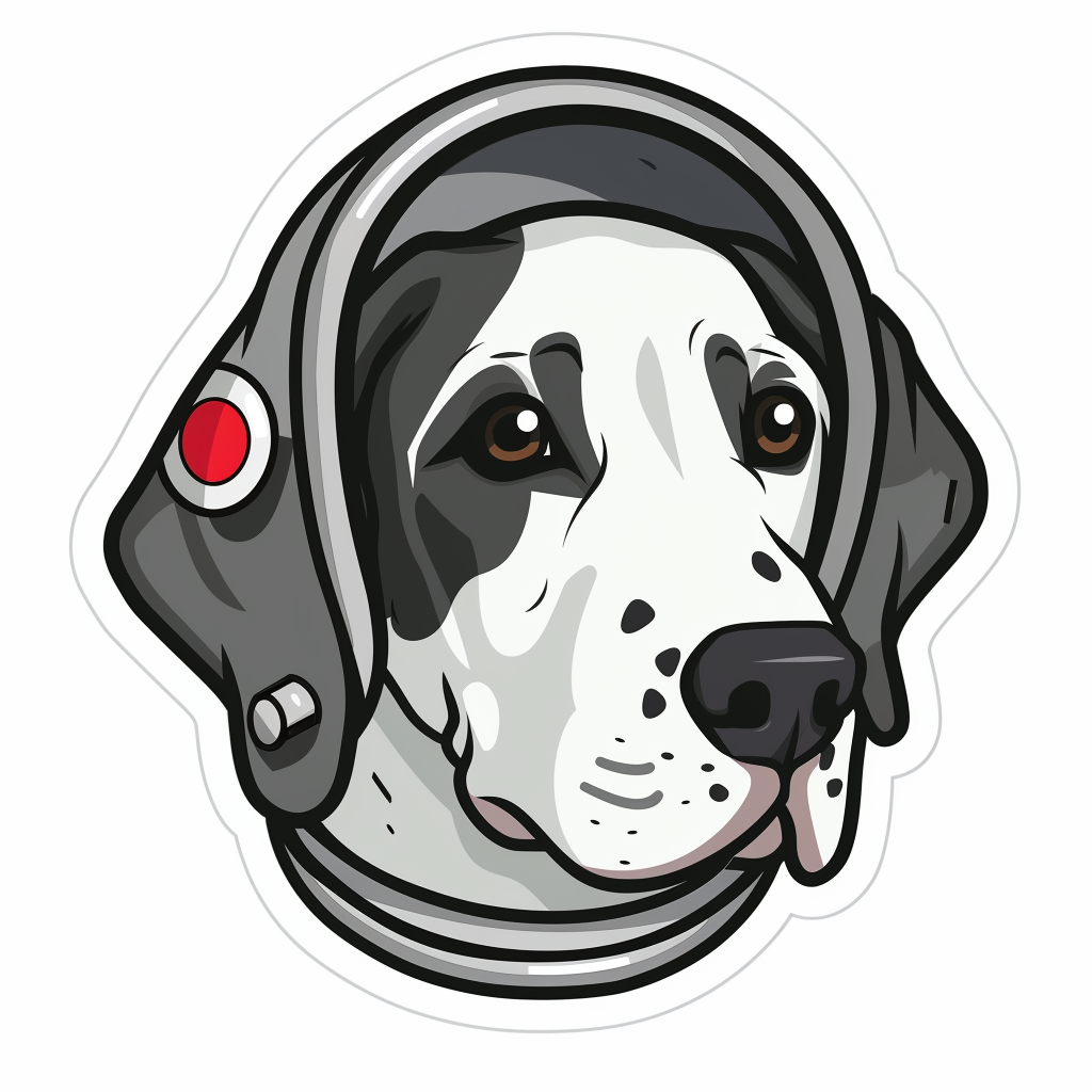 Great Dane Dog Expressive surreal Vinyl Decal Sticker for Car, Laptop, Tumbler and more # F022796