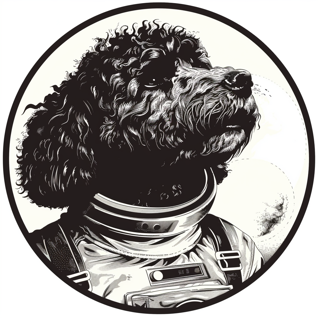 Poodle Dog astronaut Vinyl Decal Sticker for Car, Laptop, Tumbler and more # F012468