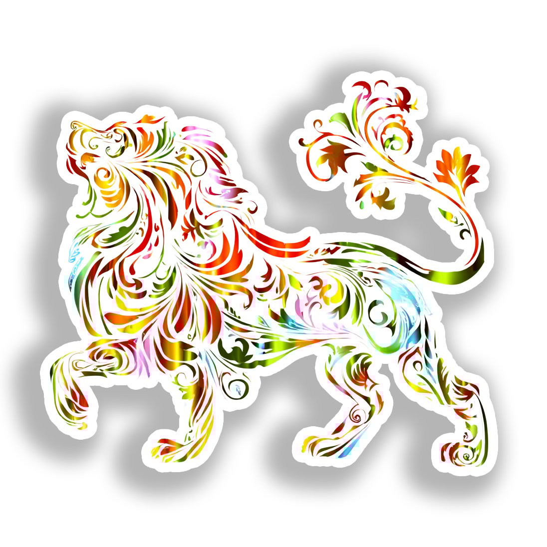 Lion Vinyl Decal Sticker for Car, Laptop, Tumbler and more # A019111-4" x 4"