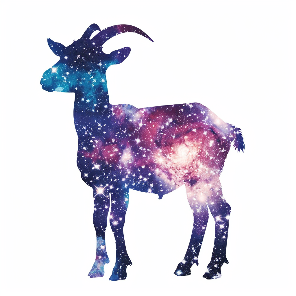 Goat majestic Expressive surreal Vinyl Decal Sticker for Car, Laptop, Tumbler and more # F020654-4" x 4"