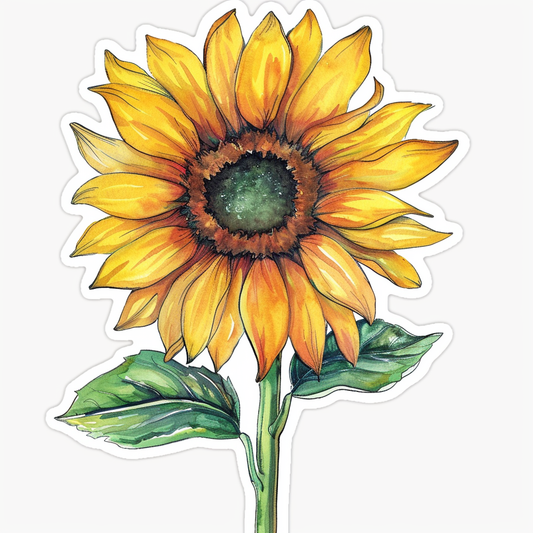 Sunflower  Vinyl Decal Sticker for Car, Laptop, Tumbler and more # F023361