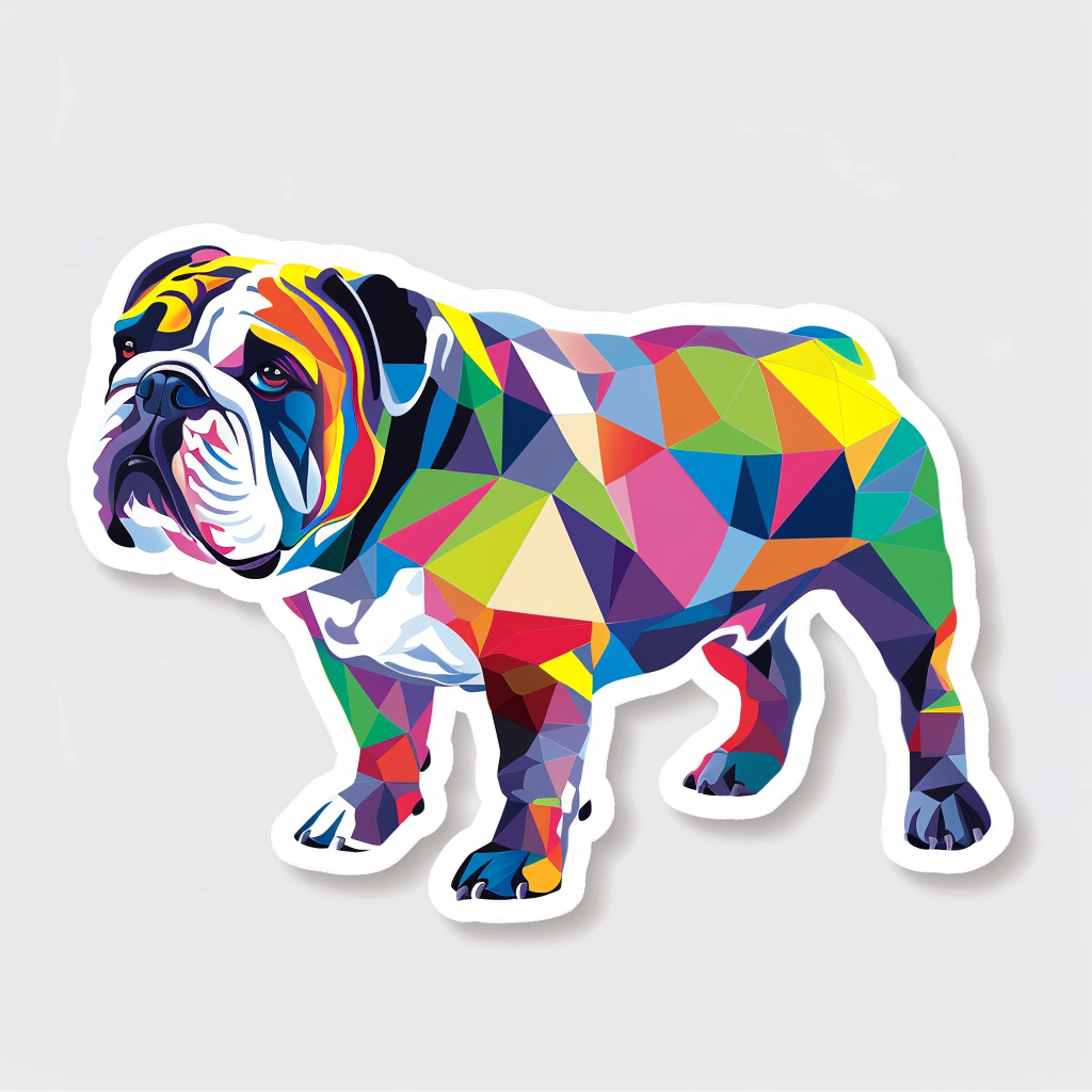 Bulldog Dog majestic Expressive surreal Vinyl Decal Sticker for Car, Laptop, Tumbler and more # F017573