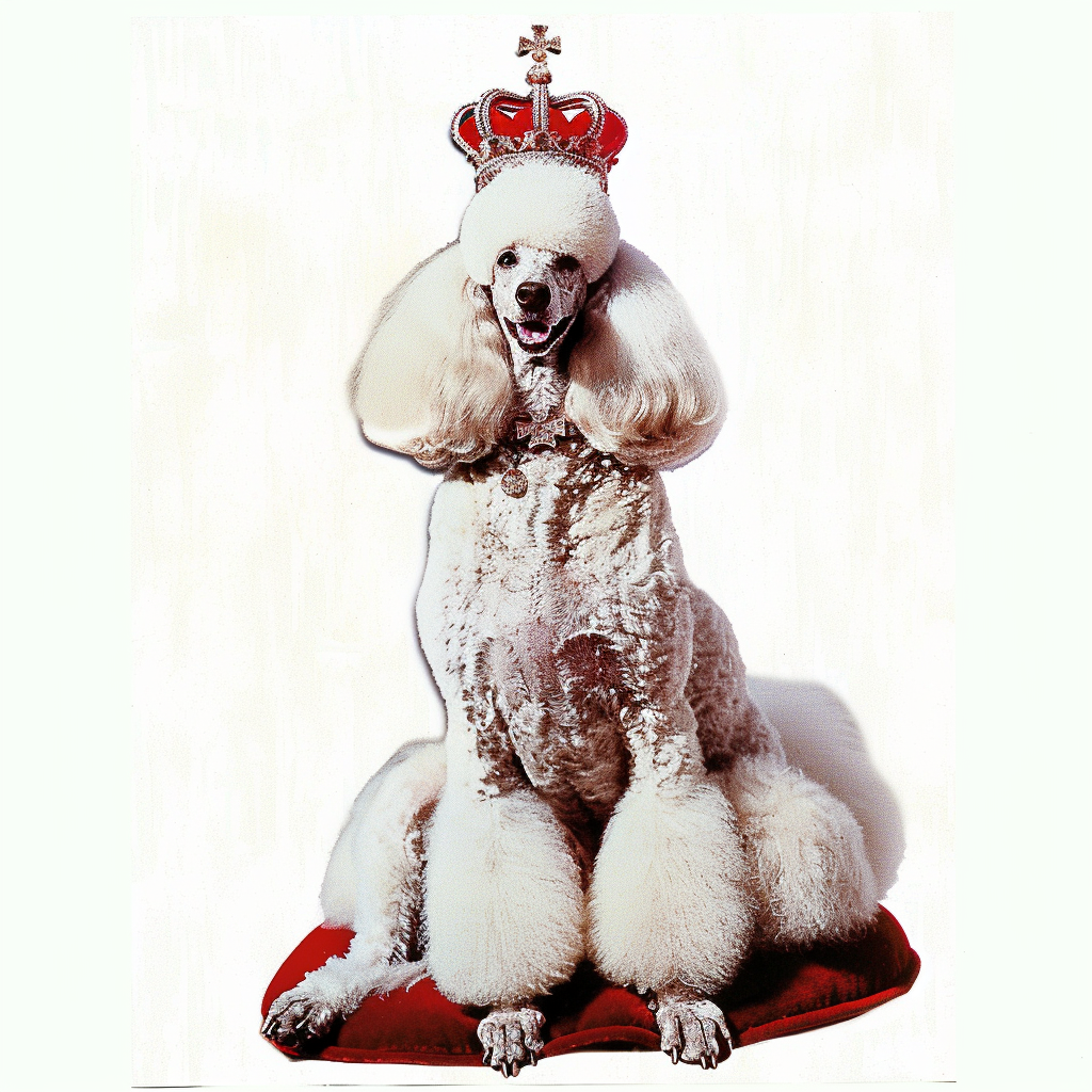Poodle Dog crowned Vinyl Decal Sticker for Car, Laptop, Tumbler and more # F012324