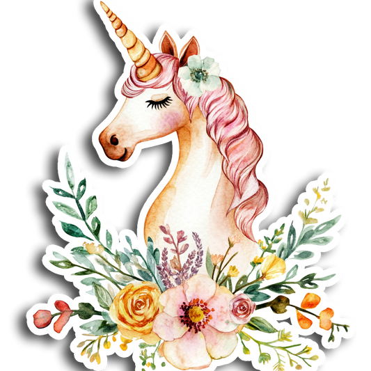 Unicorn Vinyl Decal Sticker for Car, Laptop, Tumbler and more # A017042-14" x 14"