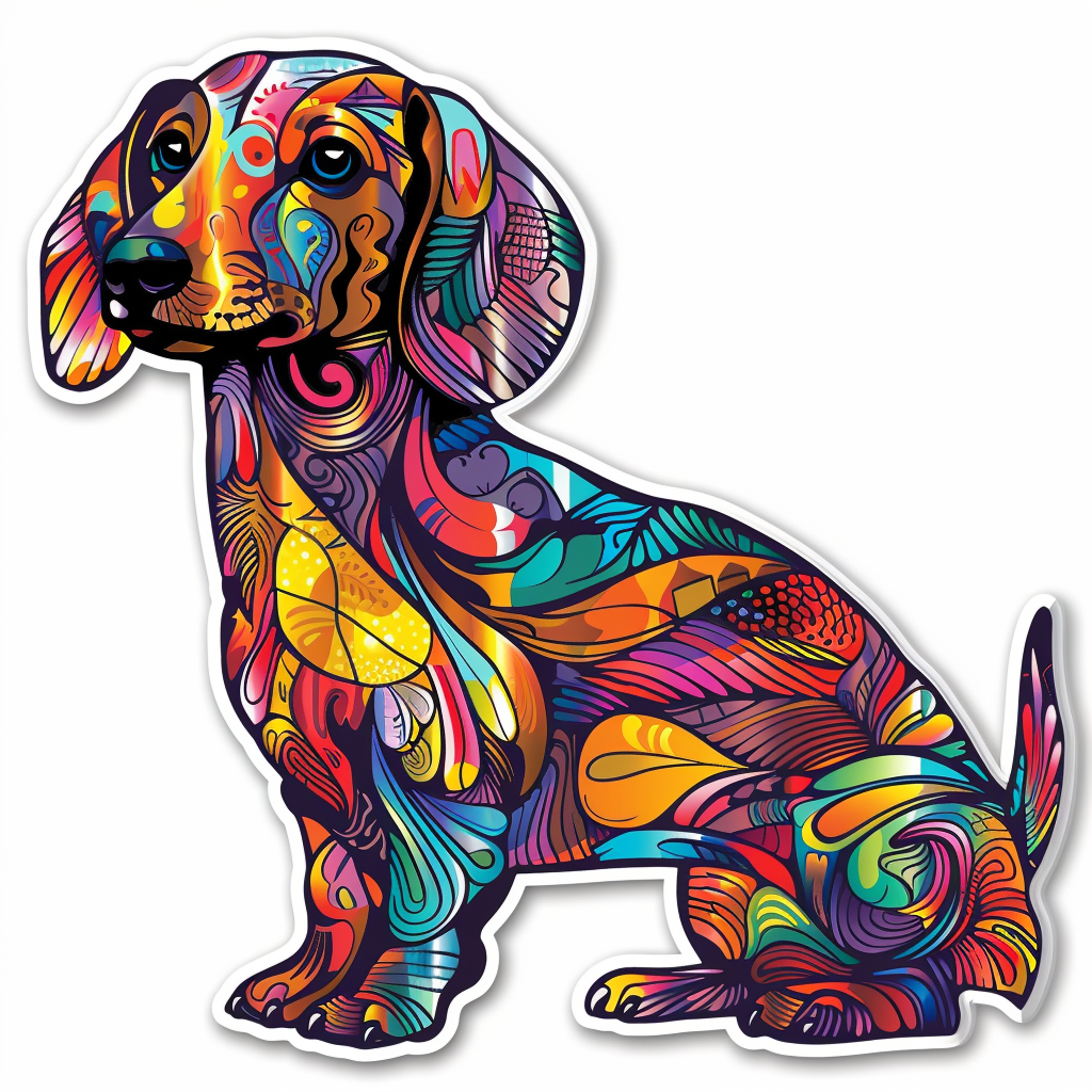Dachshund Dog Vinyl Decal Sticker for Car, Laptop, Tumbler and more # F013071