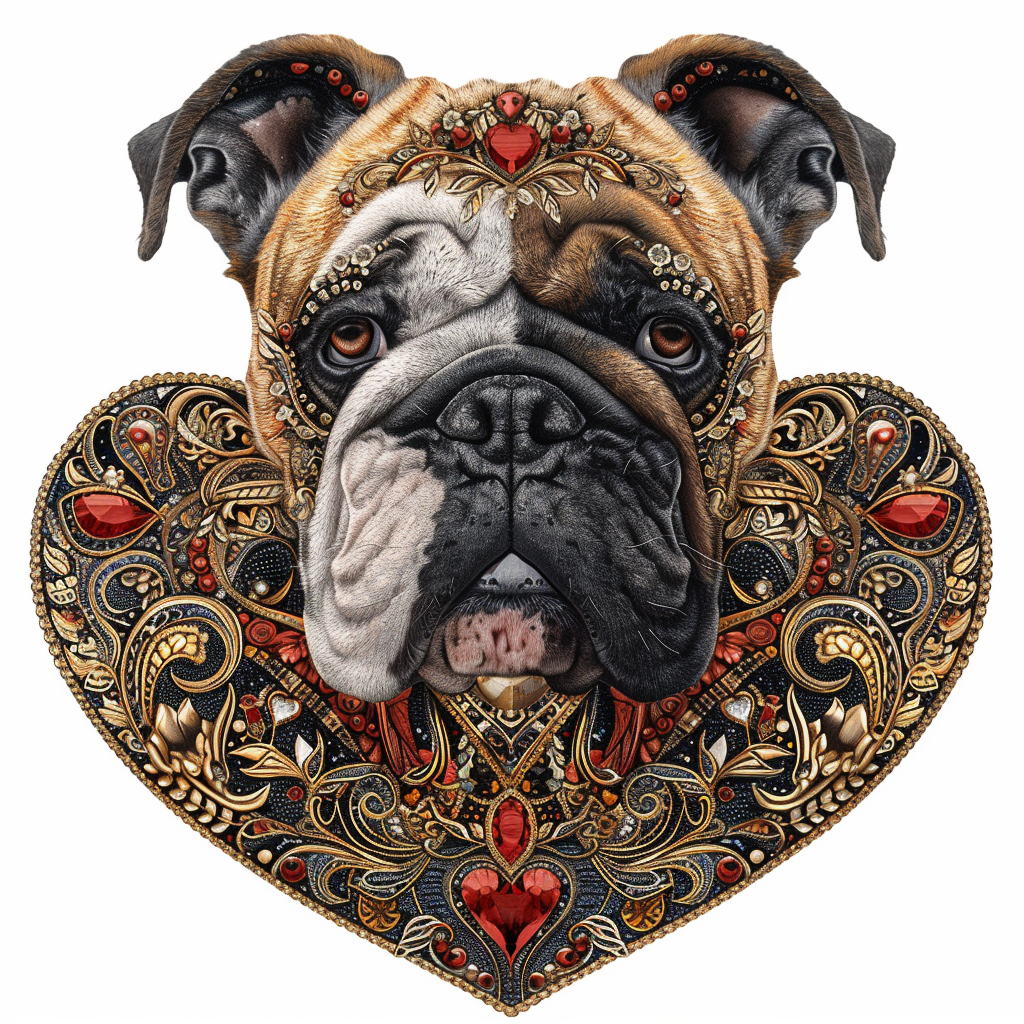 Bulldog Dog majestic Expressive surreal Vinyl Decal Sticker for Car, Laptop, Tumbler and more # F017636