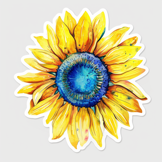 Sunflower flower majestic Expressive surreal Vinyl Decal Sticker for Car, Laptop, Tumbler and more # F022990