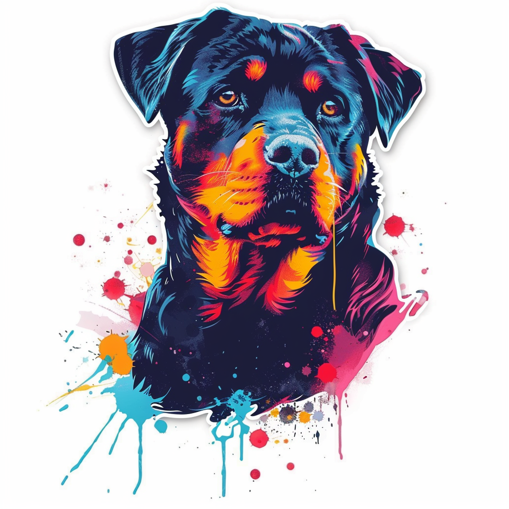 Rottweiler Dog Vinyl Decal Sticker for Car, Laptop, Tumbler and more # F07473