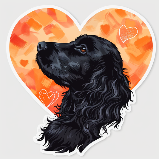 Cocker Spaniel Dog majestic Expressive surreal Vinyl Decal Sticker for Car, Laptop, Tumbler and more # F019737-4" x 4"