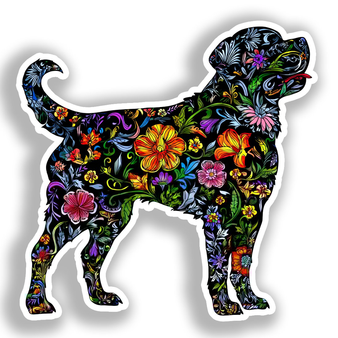 Rottweiler Dog Vinyl Decal Sticker for Car, Laptop, Tumbler and more # A018094-4" x 4"