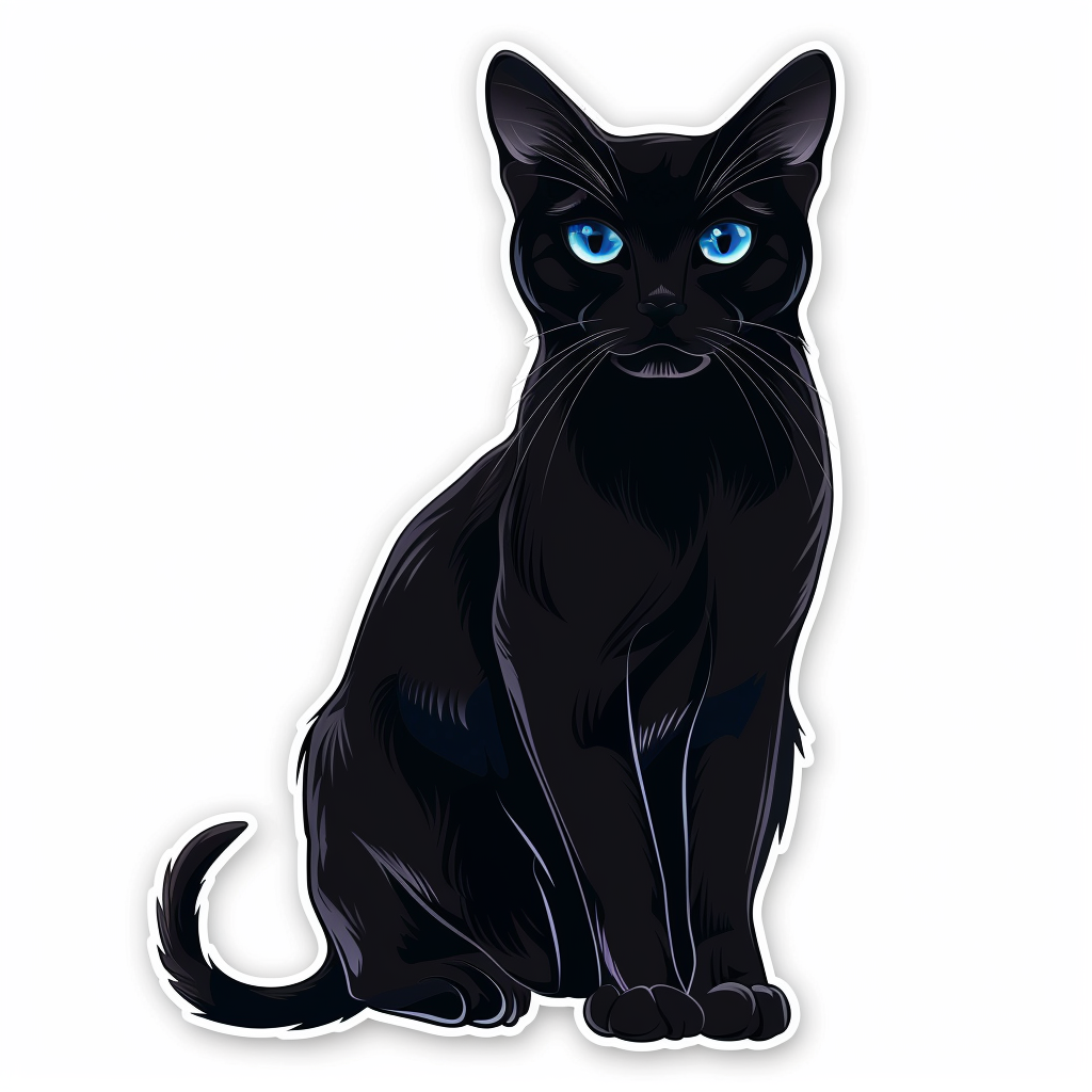 Russian Blue cat Vinyl Decal Sticker for Car, Laptop, Tumbler and more # F07922