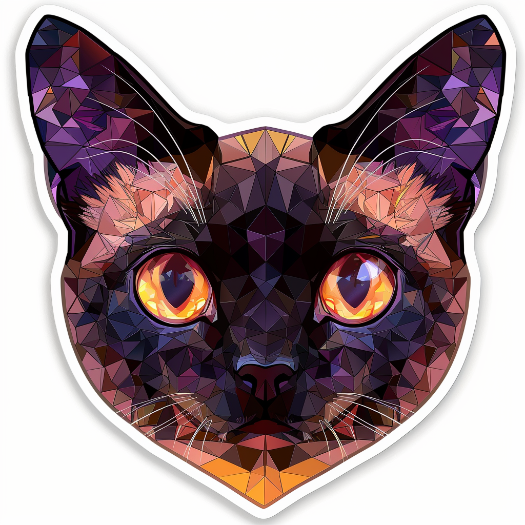 Burmese Cat heartcore Vinyl Decal Sticker for Car, Laptop, Tumbler and more # F010987