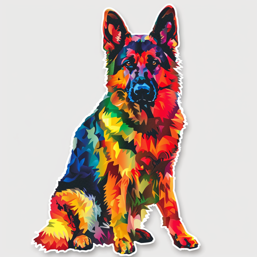 German Shepherd Dog Vinyl Decal Sticker for Car, Laptop, Tumbler and more # F07277