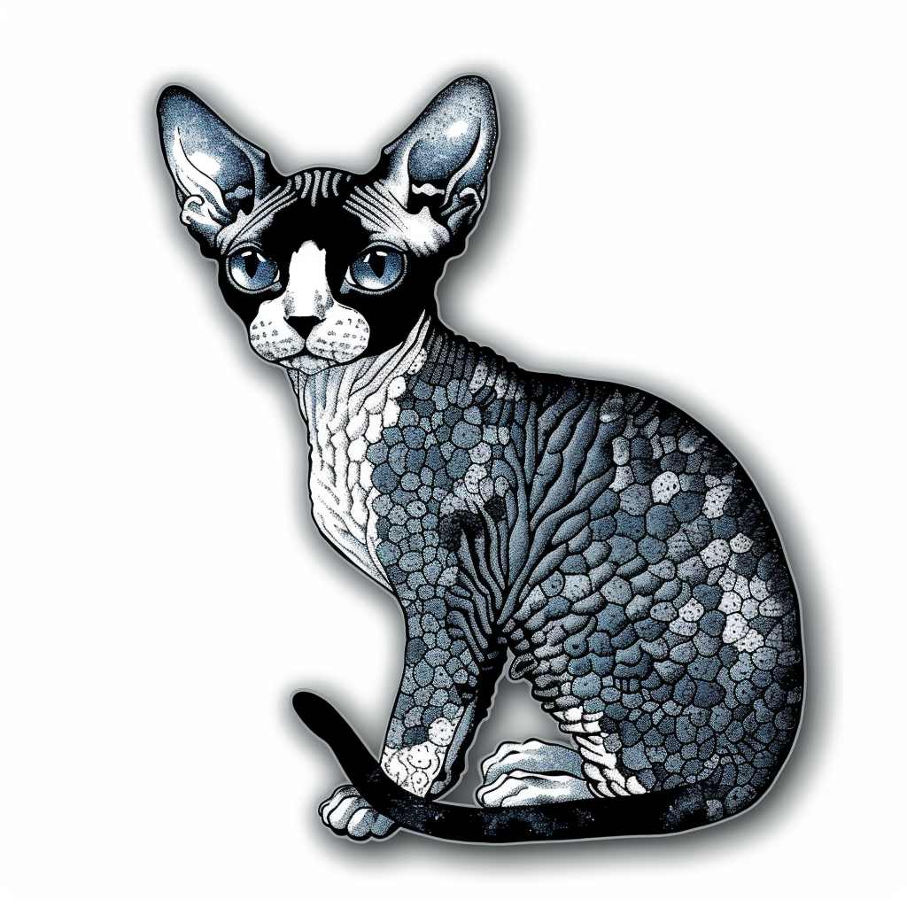 Devon Rex Cat Vinyl Decal Sticker for Car, Laptop, Tumbler and more # F09759