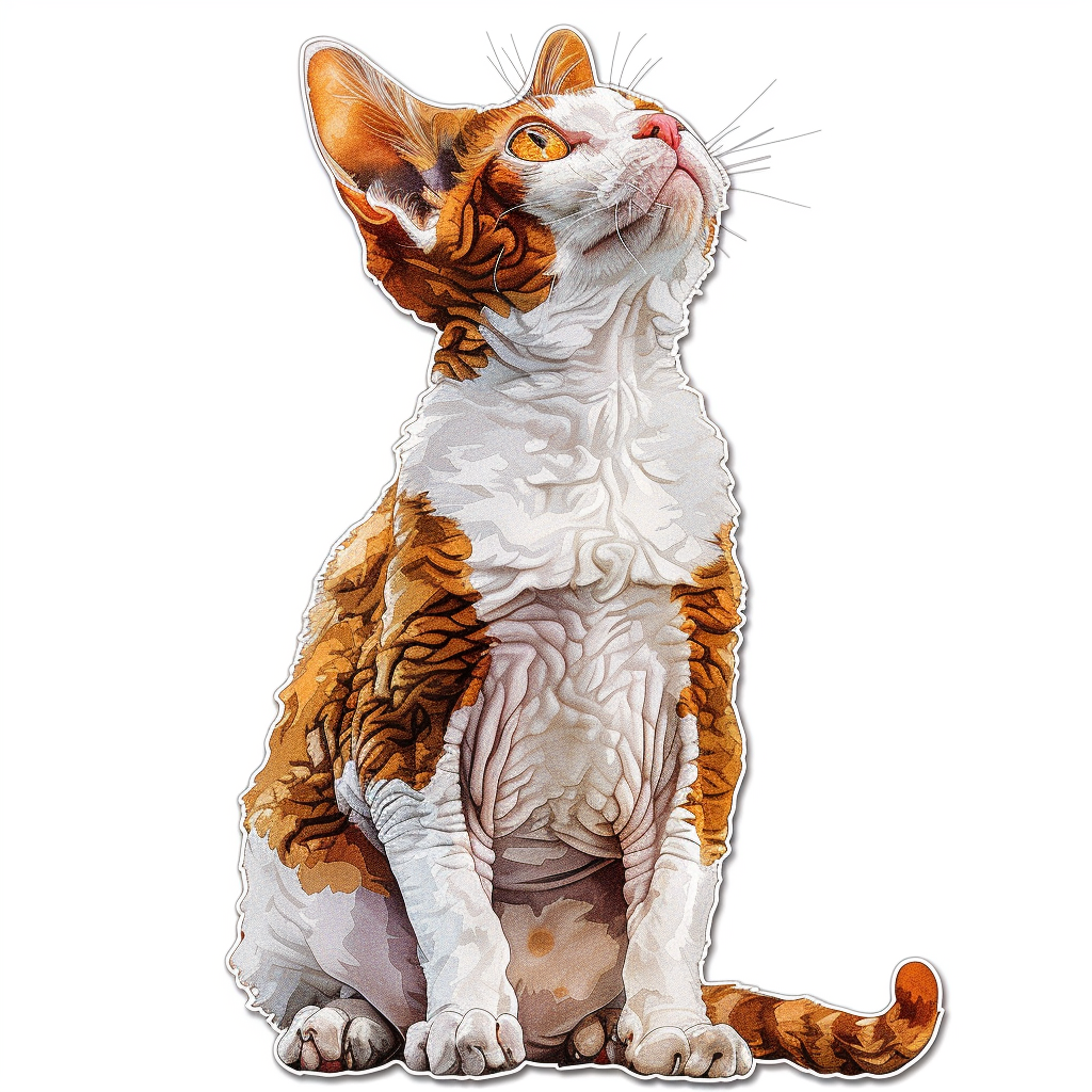 Devon Rex Cat Vinyl Decal Sticker for Car, Laptop, Tumbler and more # F09802