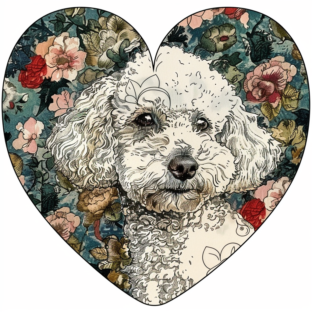 Poodle Dog heartcore Vinyl Decal Sticker for Car, Laptop, Tumbler and more # F012319