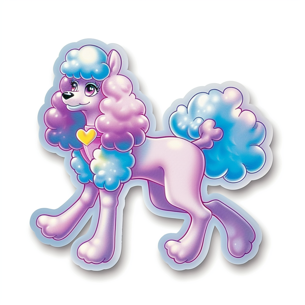 Poodle Dog heartcore Vinyl Decal Sticker for Car, Laptop, Tumbler and more # F012322