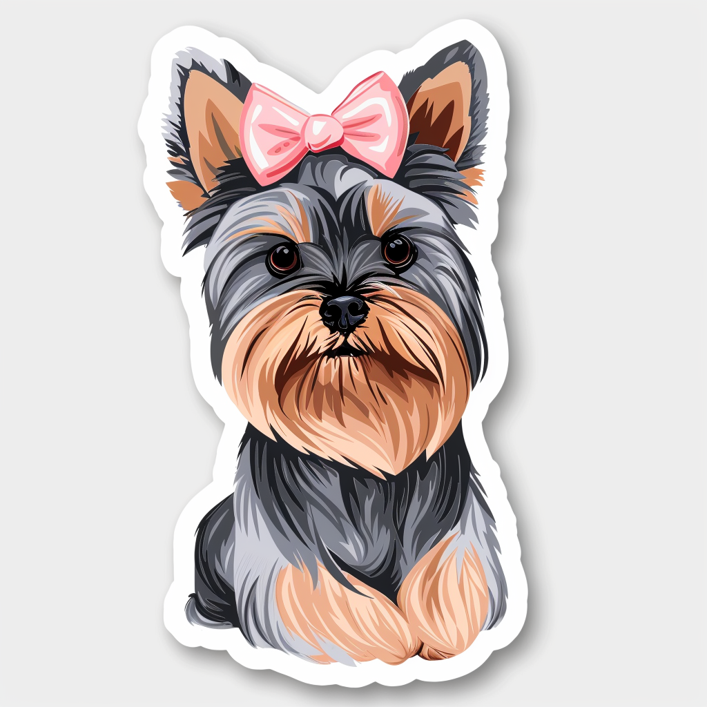 Yorkshire Terrier Dog Vinyl Decal Sticker for Car, Laptop, Tumbler and more # F07713