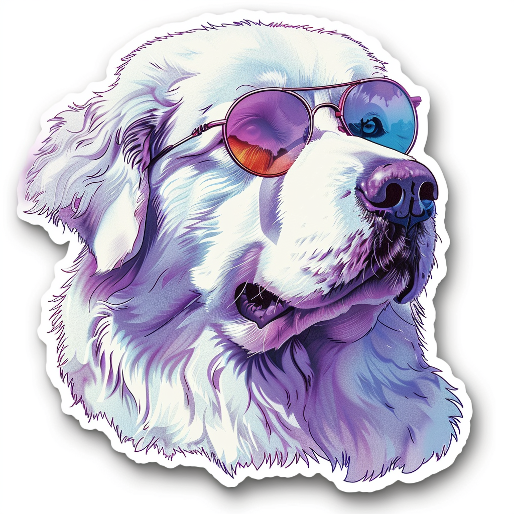 Sticker of Great Pyrenees dog  Vinyl Decal Sticker for Car, Laptop, Tumbler and more # F023622