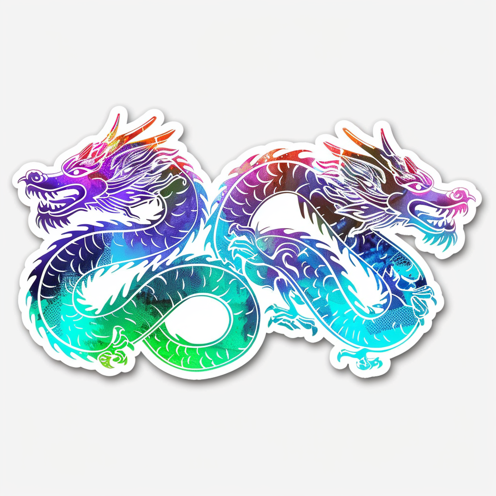 Sticker of a Dragon majestic Expressive surreal Vinyl Decal Sticker for Car, Laptop, Tumbler and more # F019173
