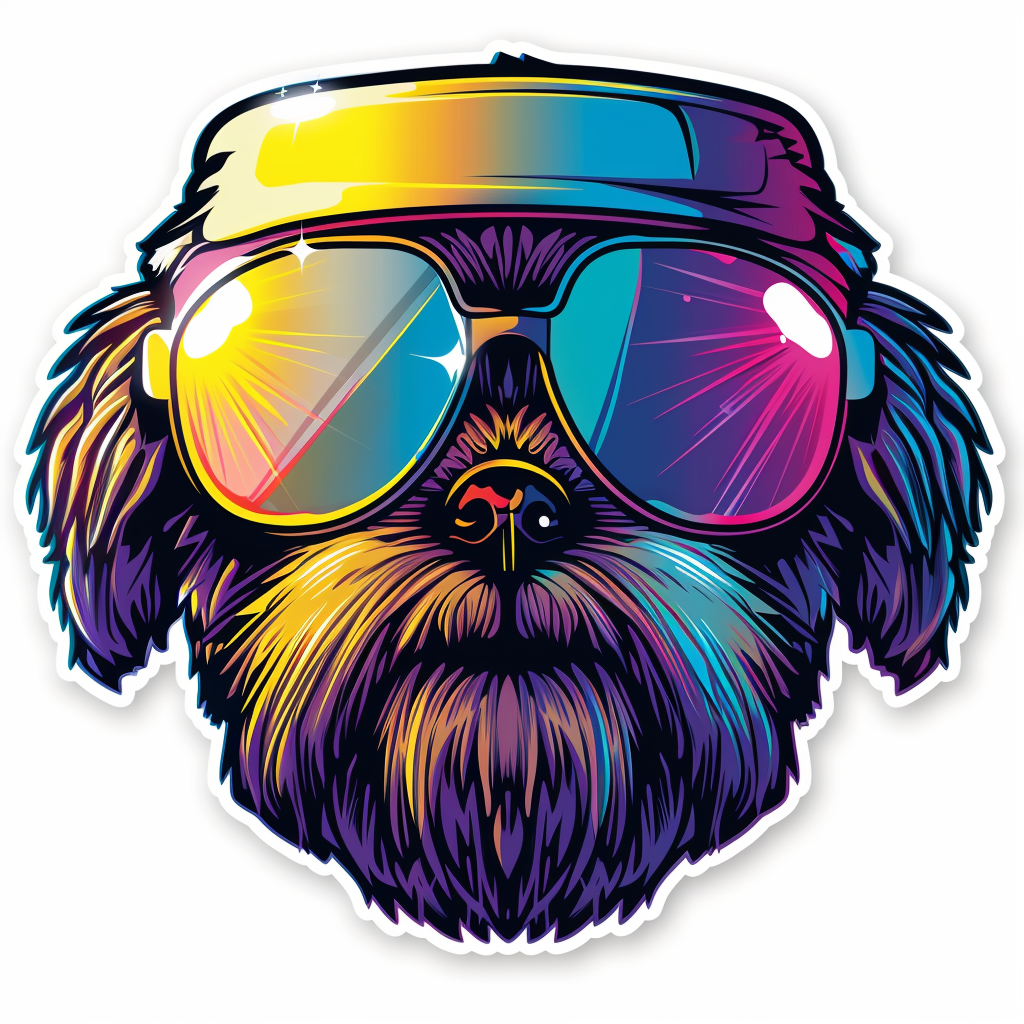 Adorable Shih Tzu Dog Expressive surreal Vinyl Decal Sticker for Car, Laptop, Tumbler and more # F018331