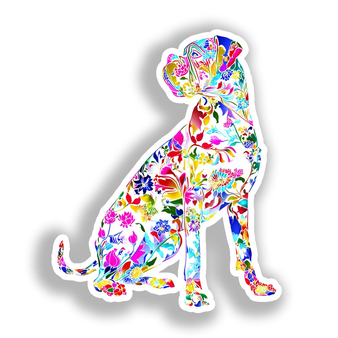 Boxer Dog Vinyl Decal Sticker for Car, Laptop, Tumbler and more # A018971-4" x 4"