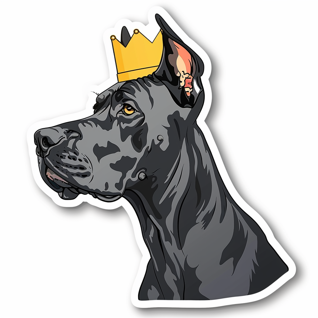 Great Dane Dog Expressive surreal Vinyl Decal Sticker for Car, Laptop, Tumbler and more # F022738