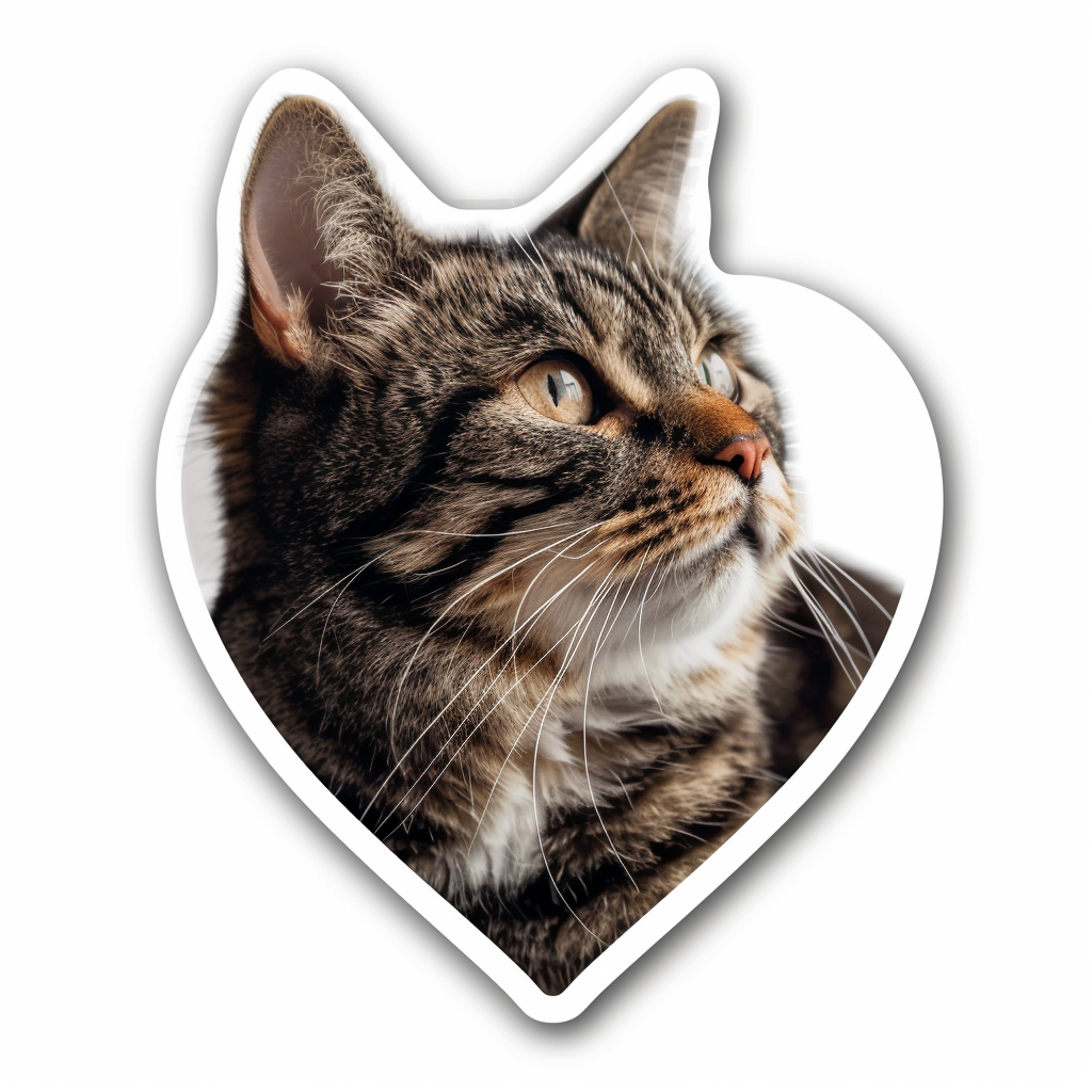 American Shorthair Cat majestic Expressive surreal Vinyl Decal Sticker for Car, Laptop, Tumbler and more # F018858