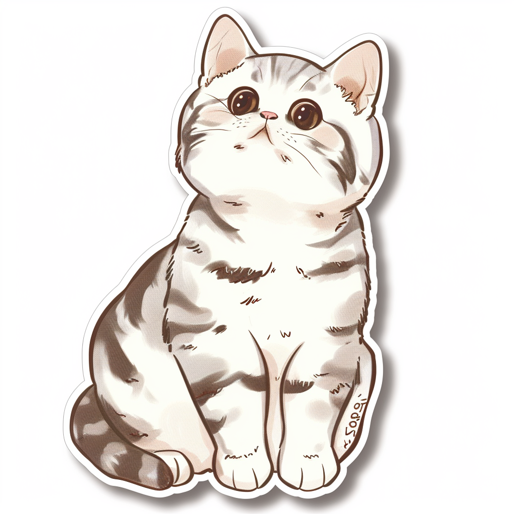 American Shorthair Cat majestic Expressive surreal Vinyl Decal Sticker for Car, Laptop, Tumbler and more # F018695