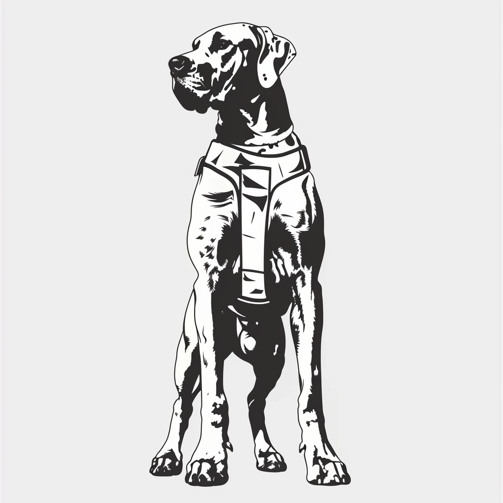 Adorable Great Dane Dog Expressive surreal Vinyl Decal Sticker for Car, Laptop, Tumbler and more # F017843