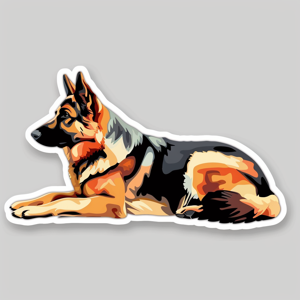 German Shepherd Dog Vinyl Decal Sticker for Car, Laptop, Tumbler and more # F011722