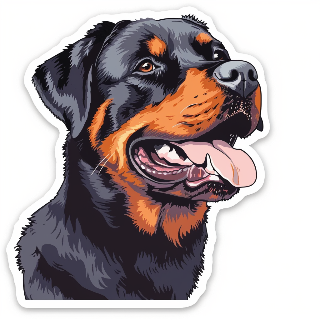 Rottweiler Dog Vinyl Decal Sticker for Car, Laptop, Tumbler and more # F07481