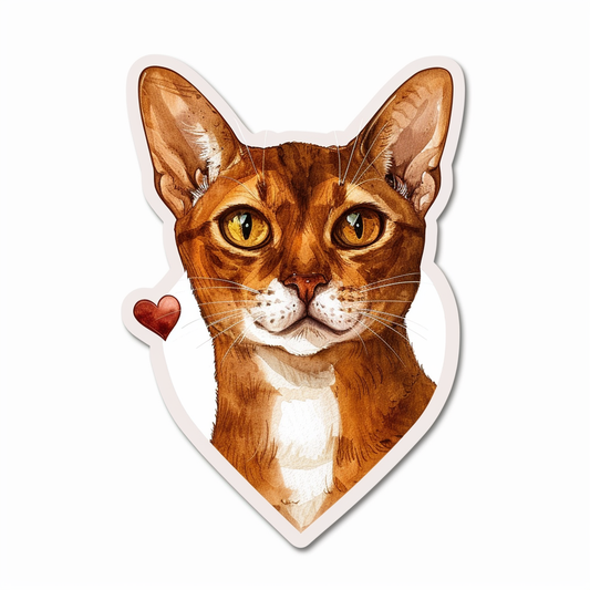 Abyssinian Cat astronaut majestic Expressive surreal Vinyl Decal Sticker for Car, Laptop, Tumbler and more # F021672-4" x 4"