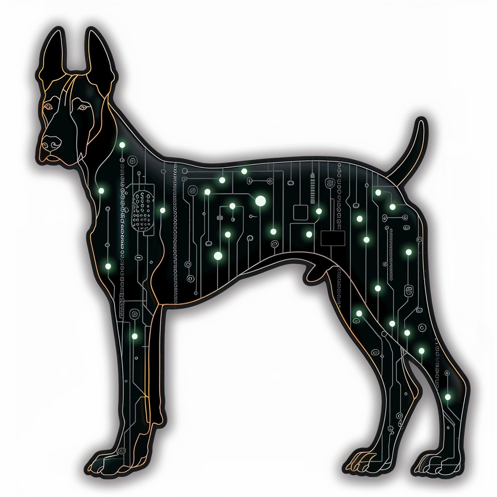 Adorable Great Dane Dog Expressive surreal Vinyl Decal Sticker for Car, Laptop, Tumbler and more # F017925