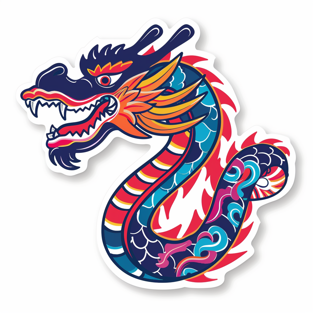 Dragon majestic Expressive surreal Vinyl Decal Sticker for Car, Laptop, Tumbler and more # F018980