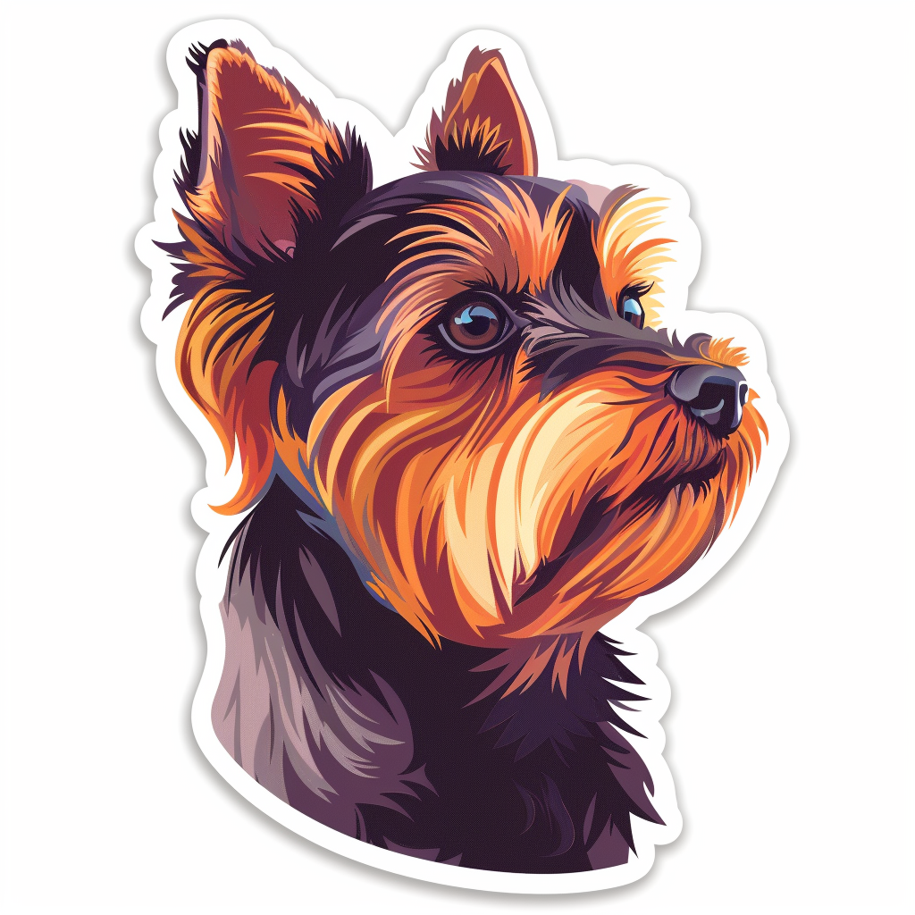 Yorkshire Terrier Dog Vinyl Decal Sticker for Car, Laptop, Tumbler and more # F07181