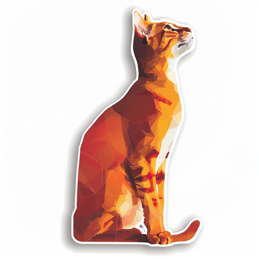 Abyssinian cat Vinyl Decal Sticker for Car, Laptop, Tumbler and more # F07946