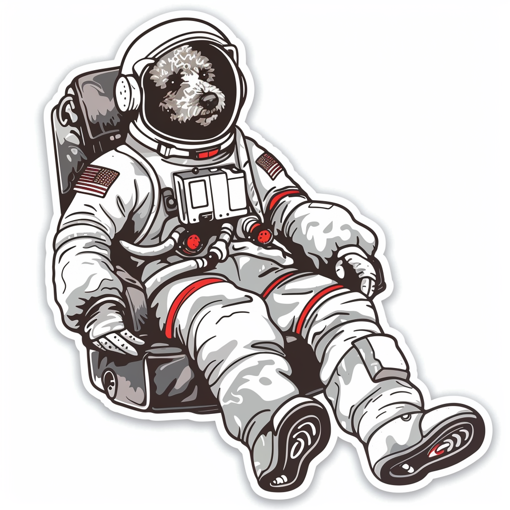 Poodle Dog astronaut Vinyl Decal Sticker for Car, Laptop, Tumbler and more # F012481