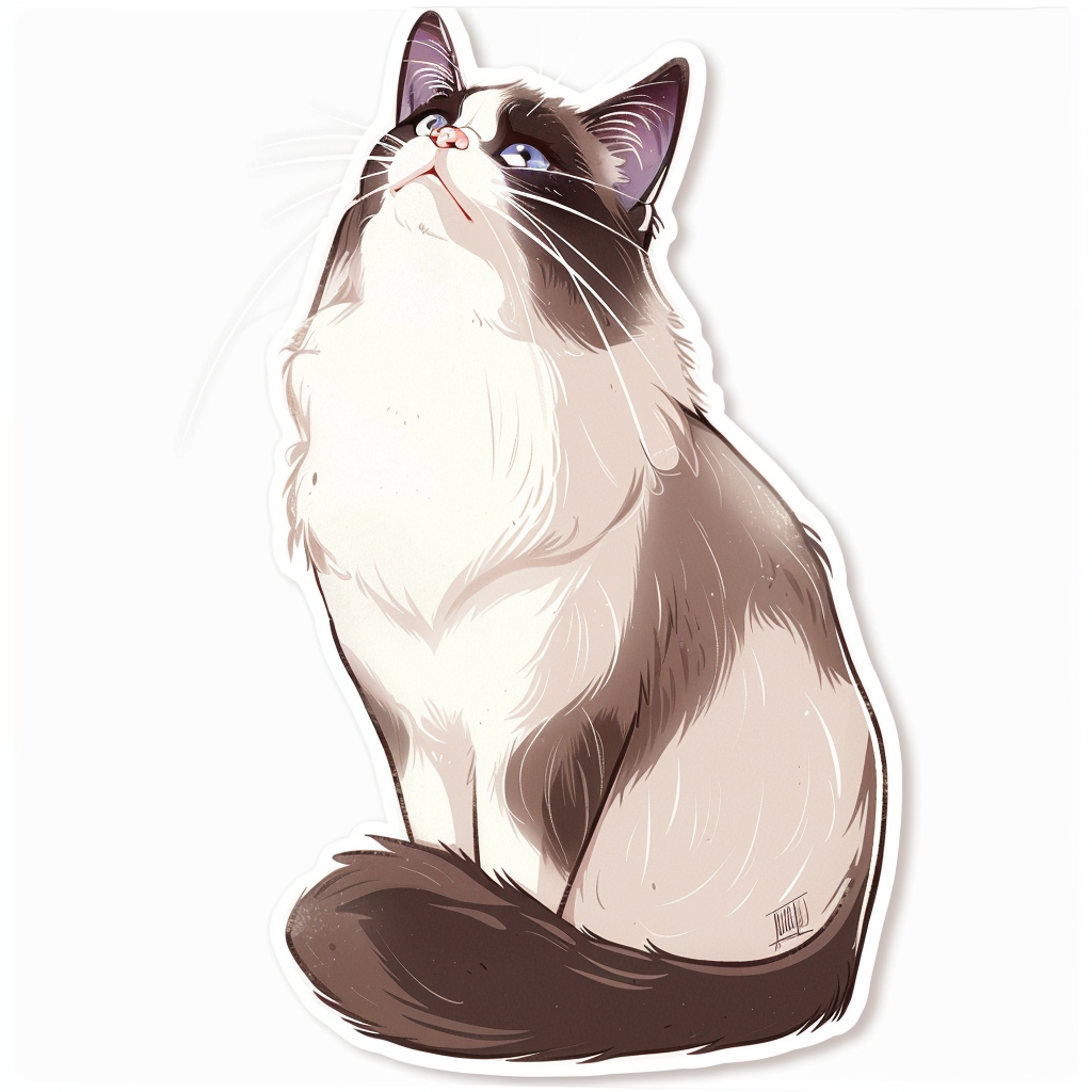 Ragdoll cat Vinyl Decal Sticker for Car, Laptop, Tumbler and more # F07771
