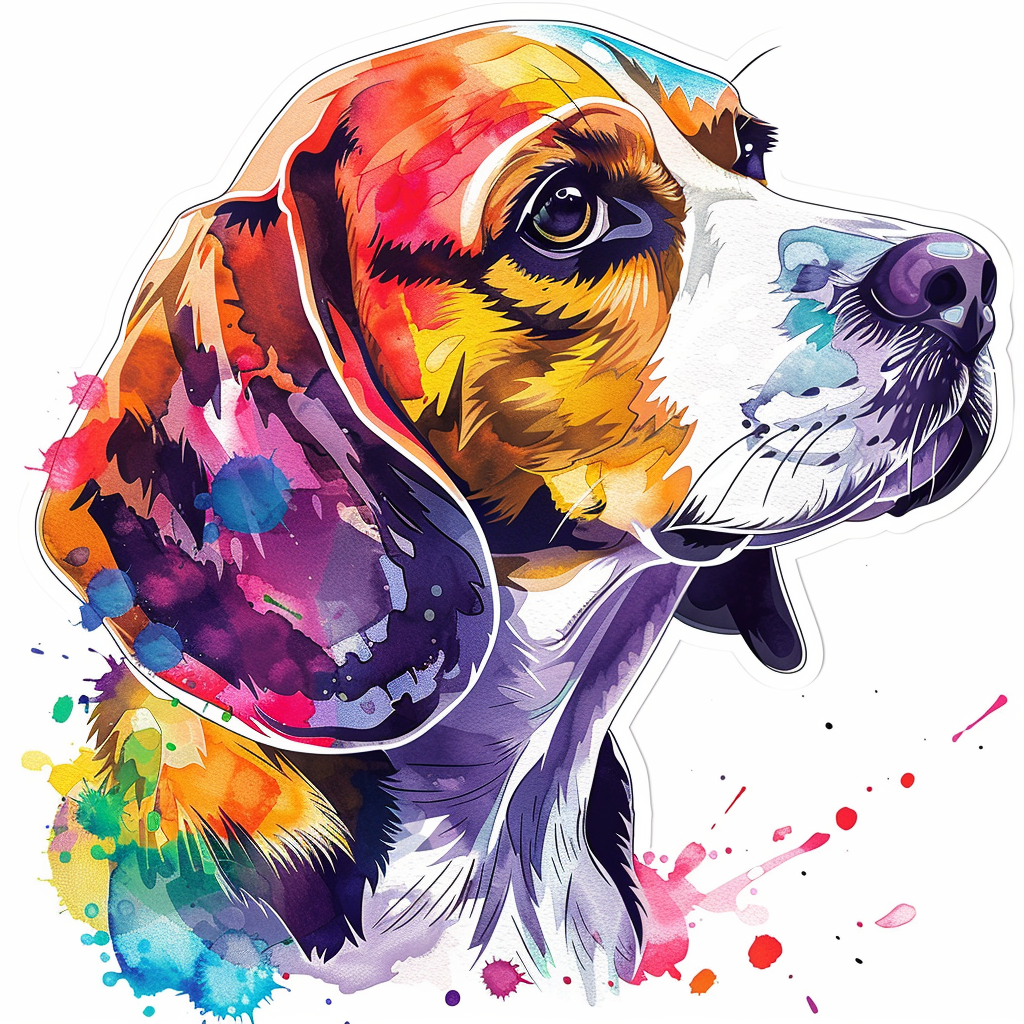 Beagle dog Vinyl Decal Sticker for Car, Laptop, Tumbler and more # F012068