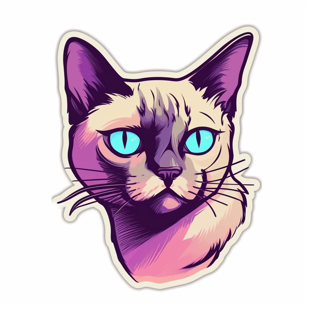 Burmese Cat Vinyl Decal Sticker for Car, Laptop, Tumbler and more # F010727